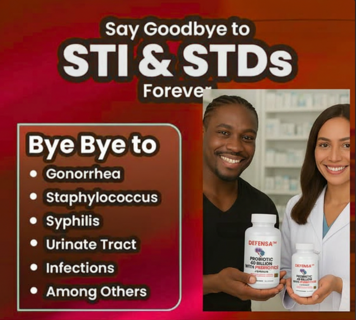 DEFENSA Infection Cleanser - Probiotic 40 Billion with Prebiotics