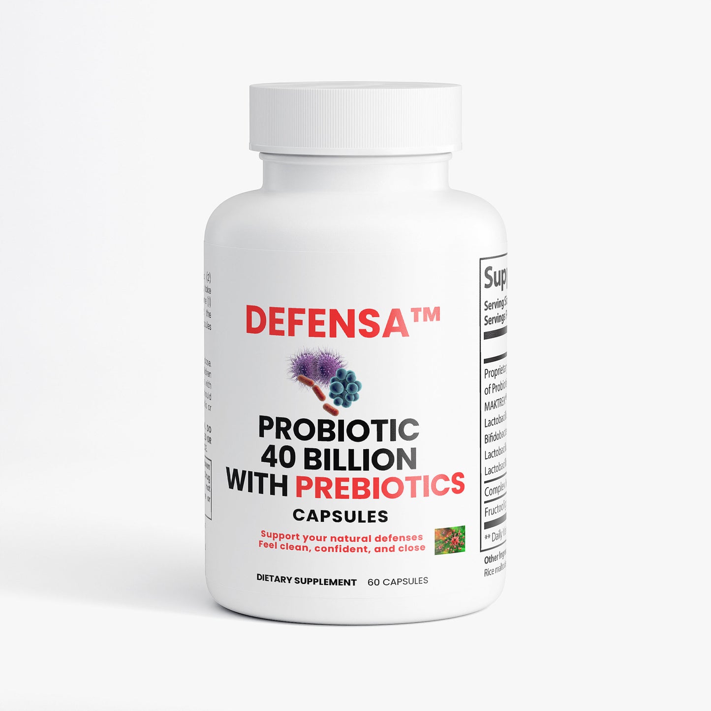 DEFENSA Infection Cleanser - Probiotic 40 Billion with Prebiotics